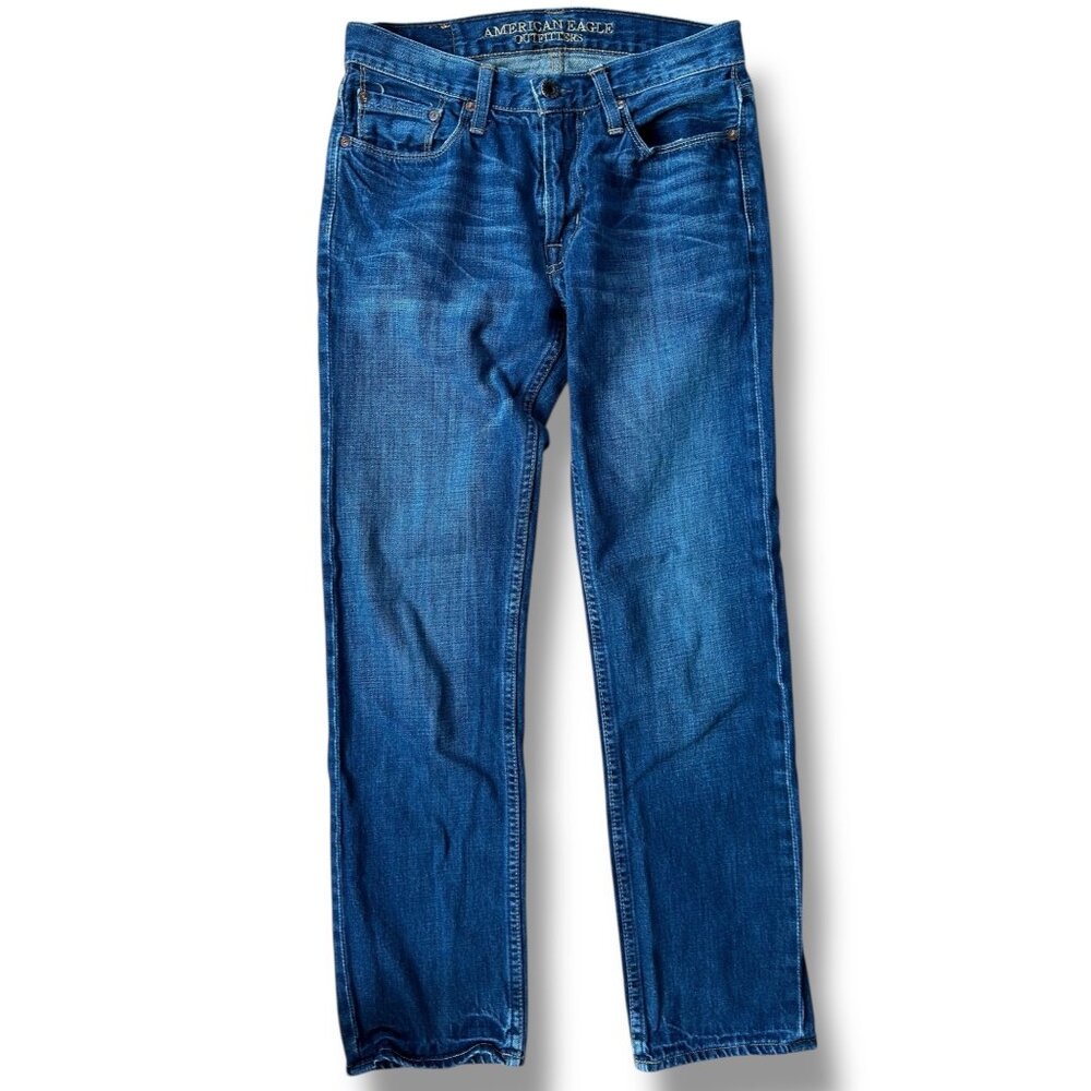 American Eagle Slim Straight Jeans Men’s Dark wash denim 30L